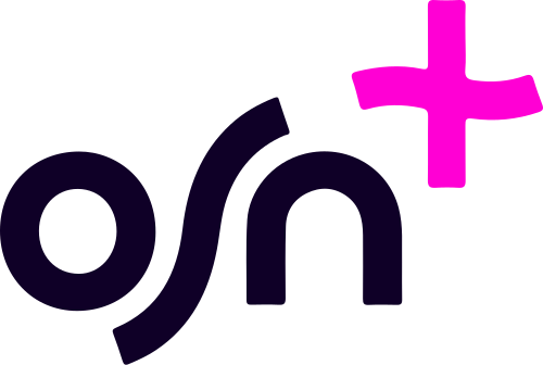 شعار OSN+ ذو التدرج اللوني الأرجواني