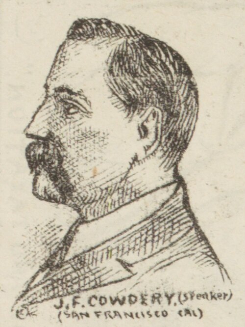 جابيز ف. كودري، المتحدث الثالث والعشرون (1880)