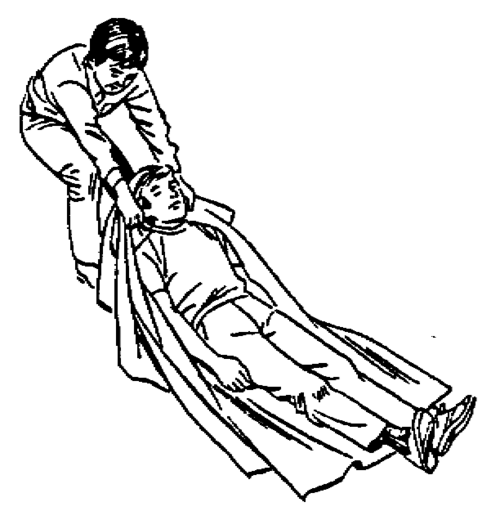 - يمكن سحب الضحية التي لا تعاني من إصابة خطيرة في العمود الفقري (في الظهر أو الرقبة) عبر الأرضية، وهو أمر أسهل على بطانية أو سجادة أو أي نسيج آخر موجود أسفل معظم الجسم. - يتطلب نقل الضحايا الذين يُشتبه في إصابتهم بإصابة في العمود الفقري وضعهم بعناية، مع الحفاظ على وضعية رأسهم وظهرهم كما كانت، على قاعدة أعلى أو أكثر سمكًا (مثل نقالة أو مرتبة)، لتسهيل نقلهم.