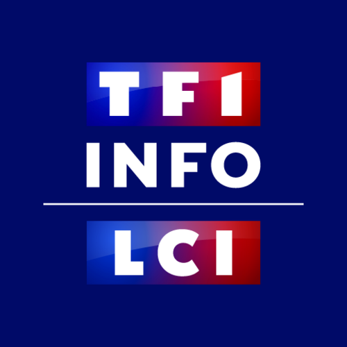 الشعار البديل لقناة TF1 Info (مع شعار LCI) منذ 24 يناير 2022