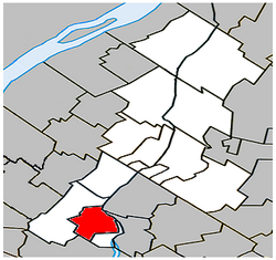 الموقع داخل La Vallée-du-Richelieu RCM.