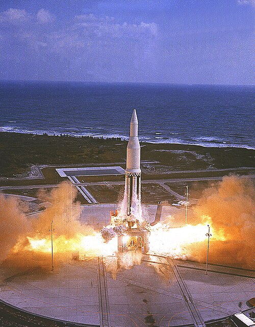 أول إطلاق من منصة الإطلاق LC-34، ساتورن SA-1 في أكتوبر 1961