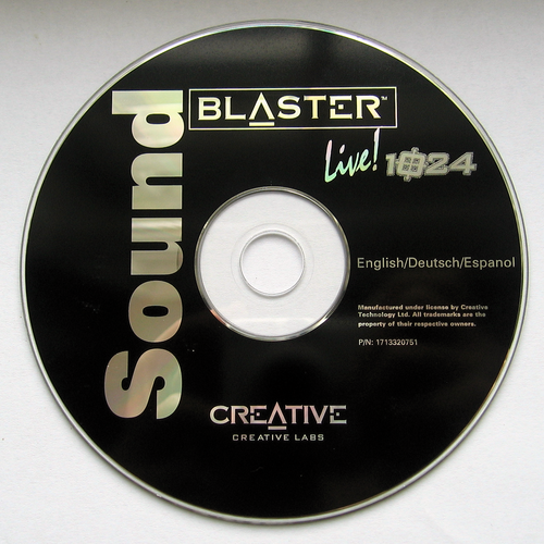 قرص تعريف بطاقة الصوت Sound Blaster Live! 1024