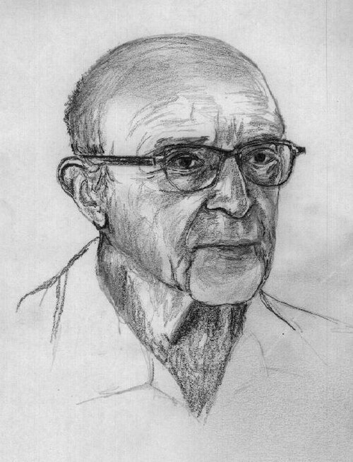 رسم تخطيطي لرأس كارل روجرز