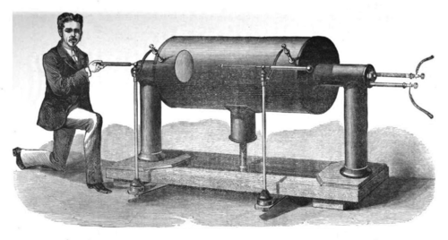 ملف حثي صنعه عام 1876 صانع الأجهزة الكهربائية البريطاني ألفريد أبس (1839-1913) لصالح شركة سبوتيسوود. يُعد هذا الملف من بين الأكبر من نوعه، إذ كان قادرًا على توليد شرارة بطول 106 سم (42 بوصة)، ما يعادل جهدًا كهربائيًا يقارب 1.2 مليون فولت. وكان يعمل ببطاريات سائلة سعة 30 كوارتًا وقاطع تيار منفصل.