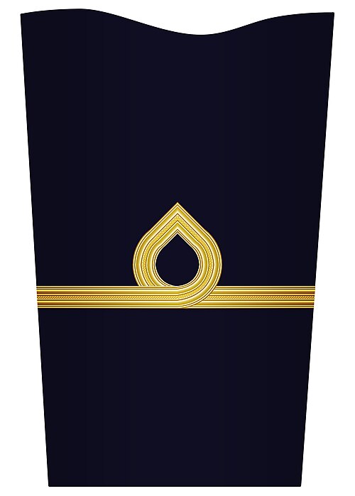 شارة الكم على السترة الداخلية m/48 ("السترة الداخلية m/48") لملازم ثان. (؟–حتى الآن)