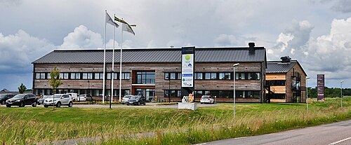 المباني الرئيسية في Vreta Kluster في Linköping Science Park.