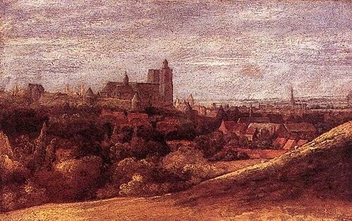 سيغرز، منظر لبروكسل من الشمال الشرقي، حوالي عام 1625؛ زيت على لوحة خشبية