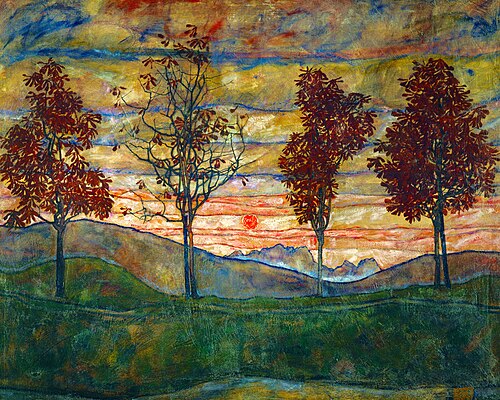 أربع أشجار (فير بوم)، 1917، Österreichische Galerie Belvedere، فيينا
