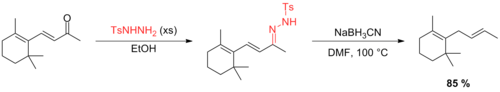 Scheme 12-1. Deoxygenation of an α,β-unsaturated carbonyl compound