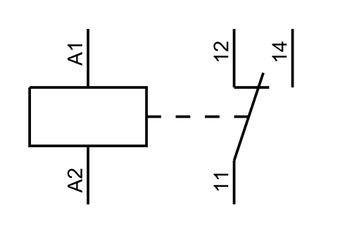 مرحل SPDT (نمط IEC)