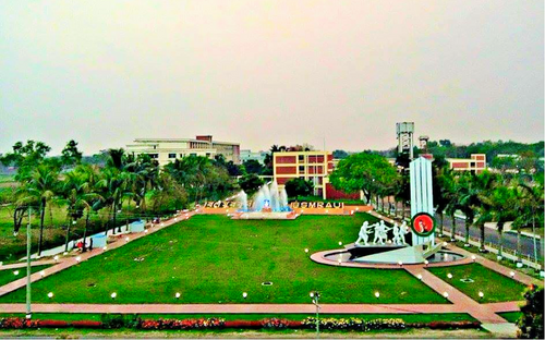 منظر جوي لجامعة بانغاباندو شيخ مجيب الرحمن الزراعية في غازيبور
