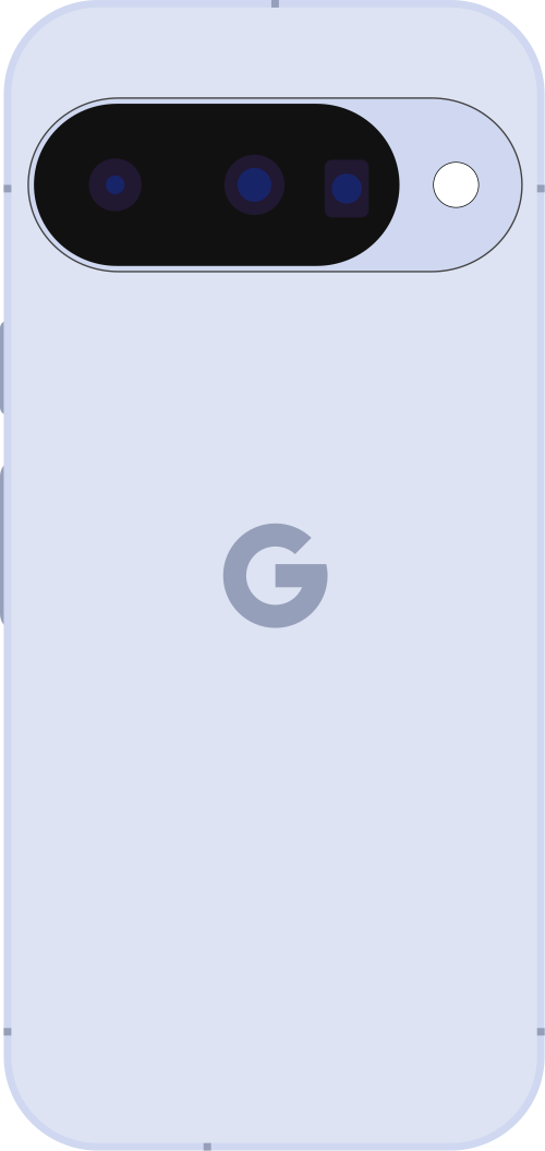 رسم تخطيطي لهاتف Pixel 10 الذكي في الصقيع.