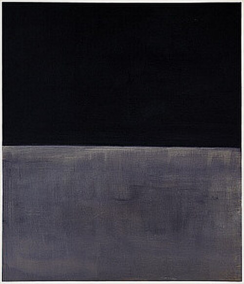 مارك روثكو، بدون عنوان (أسود على رمادي)، أكريليك على قماش، 203.3 × 175.5 سم، 1969