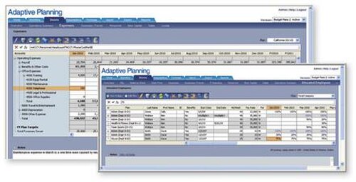 لقطات شاشة من برنامج Adaptive Insights for Finance
