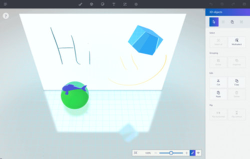 لقطة شاشة من برنامج Paint 3D