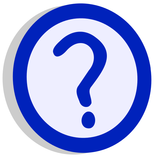 Blue question mark